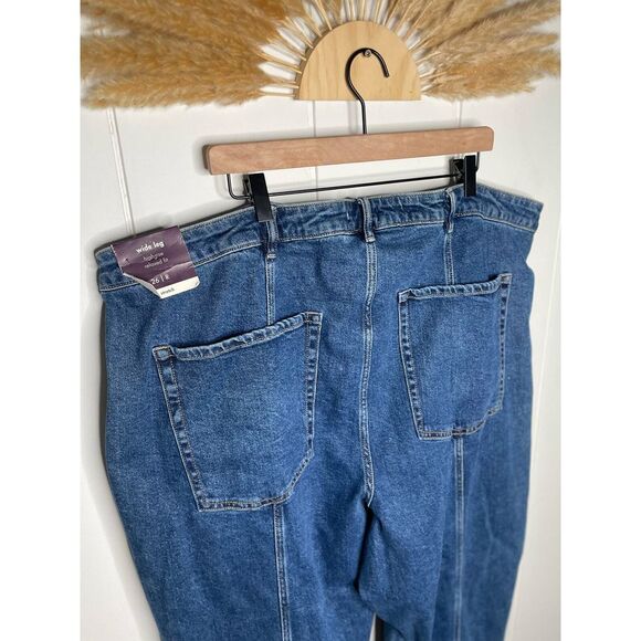 Ava & Viv High Rise Relaxed Fit Wide Leg Jeans Plus Size 26 Denim - Picture 9 of 14